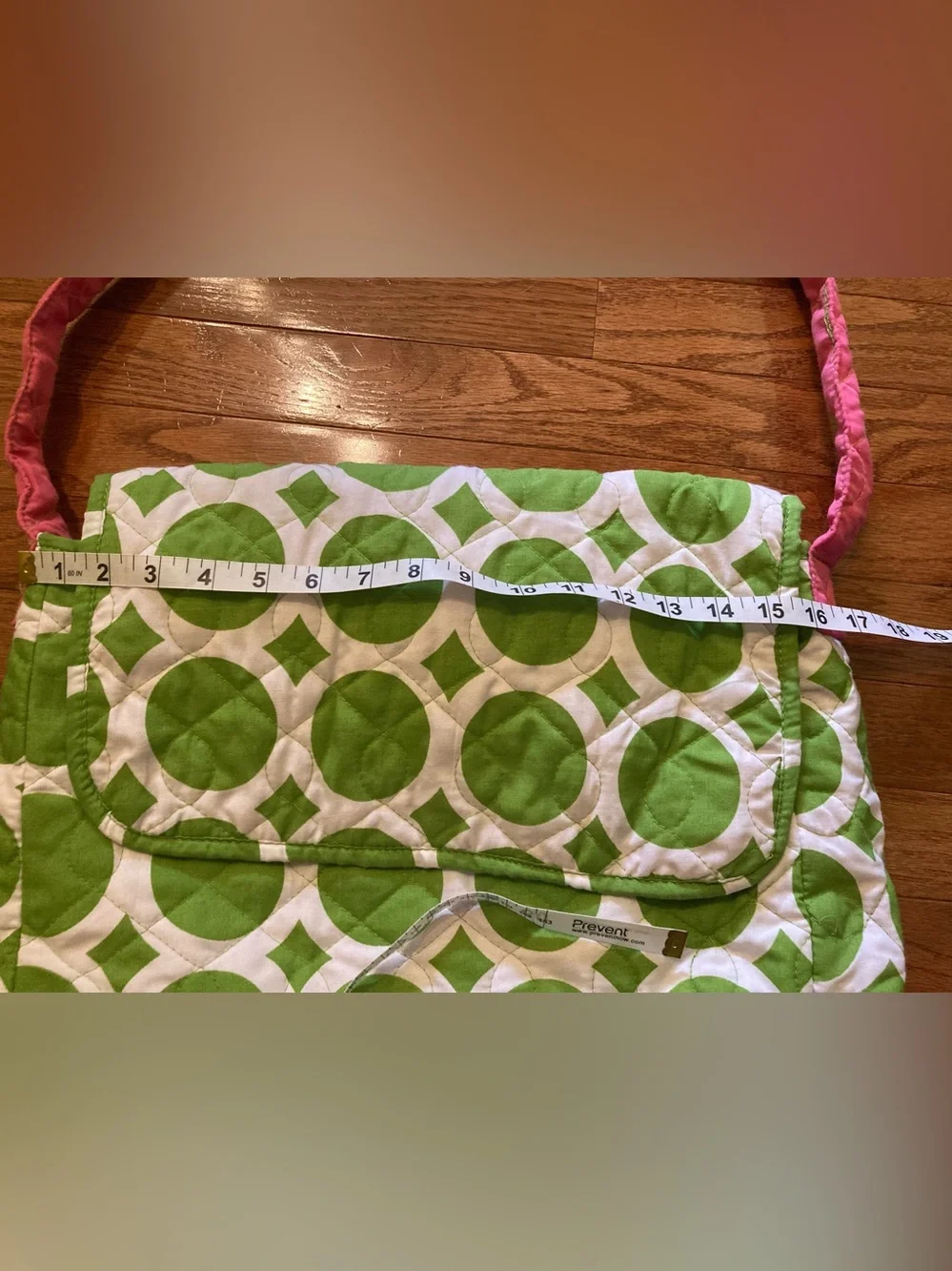 Buckhead Betties Large Green, White and Pink Travel Bag